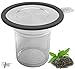 Caffèsta Extra-Fine Mesh Loose Leaf Tea Infuser with Silicone Lid, Basket Style
