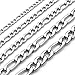 Zysta Stainless Steel 5mm Wide Thick Sturdy Nickel Free Necklace 20 inch Lobster Clasp Figaro Chain Link Women Men Replacement Charms Pendant Neck Rope Cable