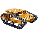 XiaoR Geek Smart Robot Car Tank Chassis Kit Aluminum Alloy Big Platform with 2WD Motors for Arduino/Raspberry Pi DIY Remote Control Robot Car Toys - Free Tools