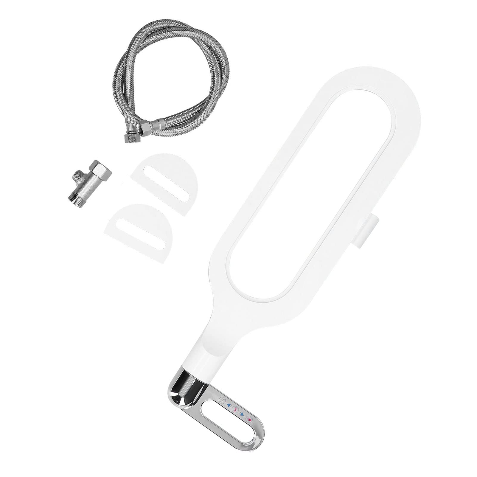 Self-Cleaning Bidet Attachment for Toilet with Dual Nozzle Design Water Pressure Operated Gynecological Washer and Bowl Purifier Universal Fit 120V Electric Toilet Seat Accessory