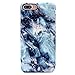 GOLINK iPhone 7 Plus Case/iPhone 8 Plus Marble Case, Matte Marble Series Slim-Fit Anti-Scratch Shock Proof Anti-Finger Print Flexible TPU Gel Case for iPhone 7/8 Plus - Blue Marble