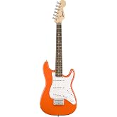 Fender Squier by Fender "Mini" Strat Beginner Electric Guitar, Rosewood Fingerboard - Metallic Orange - Amazon Exclusive Color