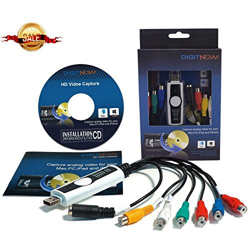 DigitNow Digital High Definition/Ypbpr(576i 480p) VHS and Camcorder USB Video Capture Kit for Mac OSX and Windows Copy,Convert,Transfer Video To DVD,USB Storage or Upload Captured Video To Internet - Thumbnail 2
