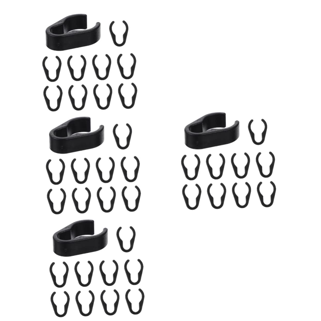 Mikinona 40Pcs Mic Cable Clips Durable and Flexible Microphone Cable Holders for Home and Use Cable Organizer and Storage for Mic Cables