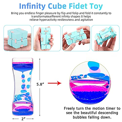 Sensory Fidget Toys Set Fidget Pack Cheap, Relieves Stress and Anti-Anxiety Push pop for Kids Adults Perfect for Birthday Party Favors, School Classroom Rewards 8 Pcs