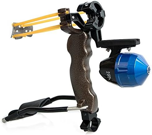 HUWAIREN High Velocity Hunting Fishing Reel Slingshot with Archery Arrow Brush Shooting Arrows Catapult