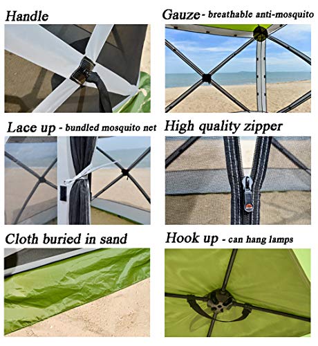 Zhyaj Großes Party-Pavillon-Zelt - 2X4M Wasserdichtes, UV-Beständiges Outdoor-Veranstaltungszelt Mit Moskitonetz… – Bild 8