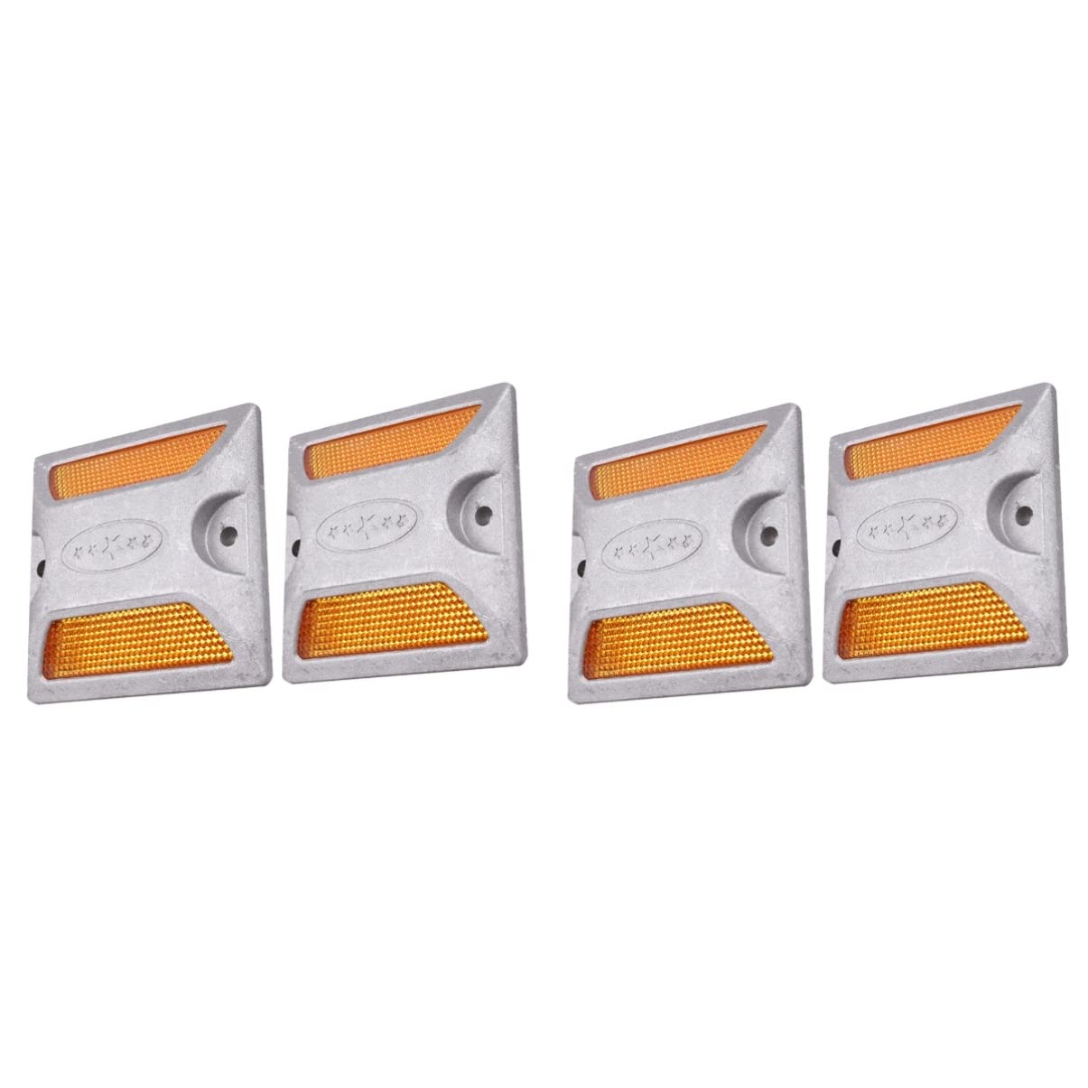 ULTECHNOVO Road Reflector Roadside Markers, Raised Pavement Markers Reflective Road Markers Roadside Reflectors Reflective Road Pavement for Road Highway Reflectors, 4pcs
