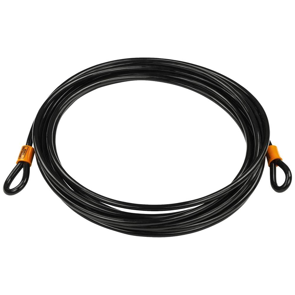 Burg-Wächter Unisex's 750 1000 Double Loop Vinyl Coated Multi-Stranded Braided Steel Cable, Black, 10mm x 10m