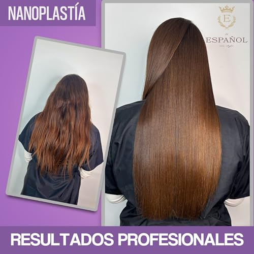 El Español Con Stylo | Kit Alaciado | Nanoplastia Sin Formol (500ml) y Shampo (500ml) | Alisa el cabello 100% con duración de 6 meses o más | Fácil de aplicar | Resultados profesionales | Cabello hidratado y brillante