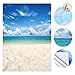 LB 5x7ft Tropical Beach Backdrop Vinyl Blue Sea Sky Backdrops for Photography Hawaiian Luau Party Decoration Portraits Photo Booth Studio Props