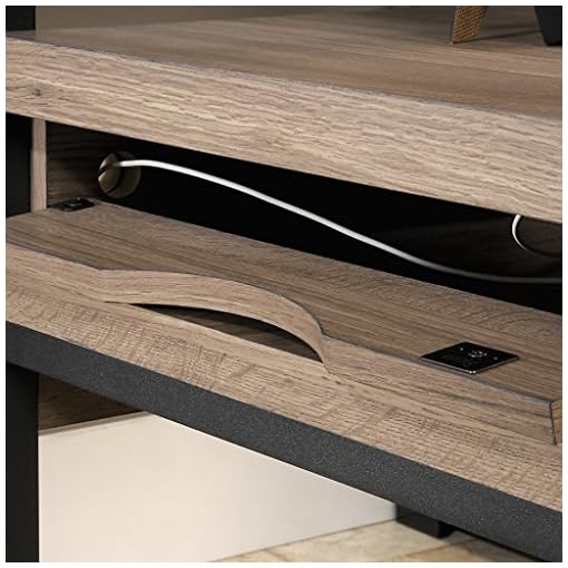 Sauder Transit LDesk, Salt Oak finish Beachfront Decor