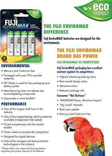 Fuji EnviroMAX Super Alkaline AA Eco Friendly Batteries (Pack of 24)