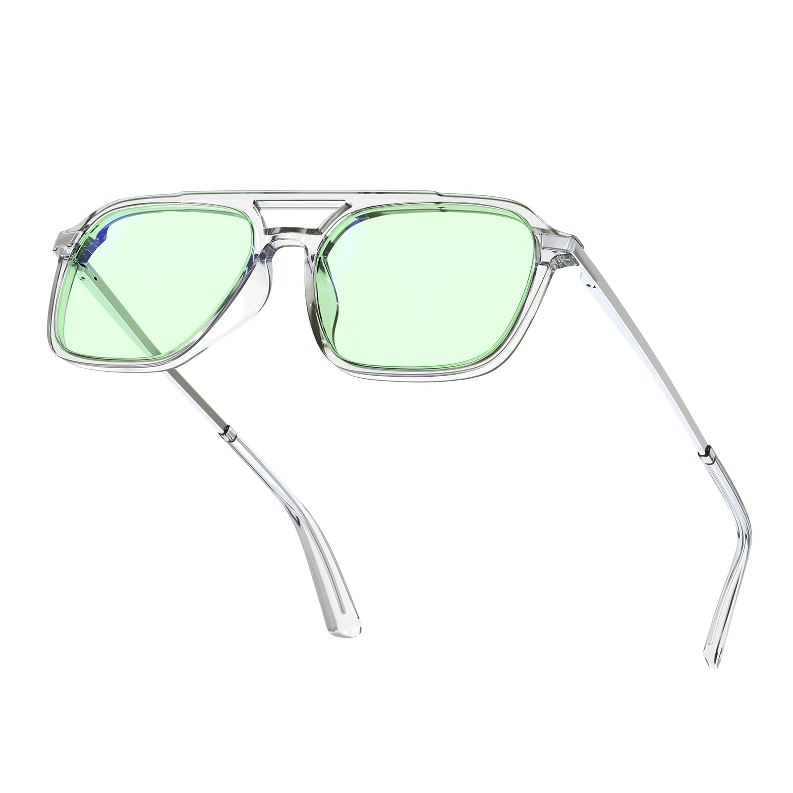 Photo 1 of Goiteia Blue Light Glasses for Woman Men-Light Green Tint Computer Glasses for Ture Color-Ease Computer and Digital Eye Strain-Ultra Light & Spring Hinges for Better Comfort