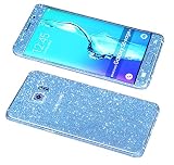 Dreams Mall(TM)Hot Fashion Bling Glitter Crystal Diamond Whole Body Protector Film Sticker for Samsung Galaxy S6 Edge Plus-Blue