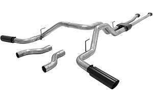 Flowmaster 817692 Outlaw Cat-Back Exhaust Kit 3 Inch Stainless Steel Dual 4 Inch Black Stainless Tips Compatible with 2009-2021 Toyota Tundra 4.6L 4.7L 5.7L exc Reg Cab Short Bed Double Cab Long Bed
