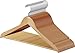 ZOYER Wood Suit Hangers (20 Pack) - Premium Quality Wooden Coat Hangers - Strong and Durable Suit Hangers - Natural