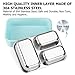 Kids Stainless Steel Lunch box - 2019 Upgraded Leak Proof 3-Compartment bento-Style Food containers-Ideal Portion Sizes for Ages 4 to 15 - BPA-Free and Food-Safe Materials