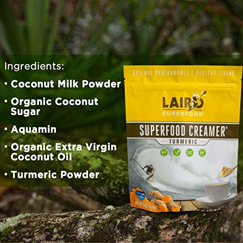 Laird Superfood Coffee Creamer Vegan Turmeric Vegan NonDairy Golden Milk Coconut Creamer