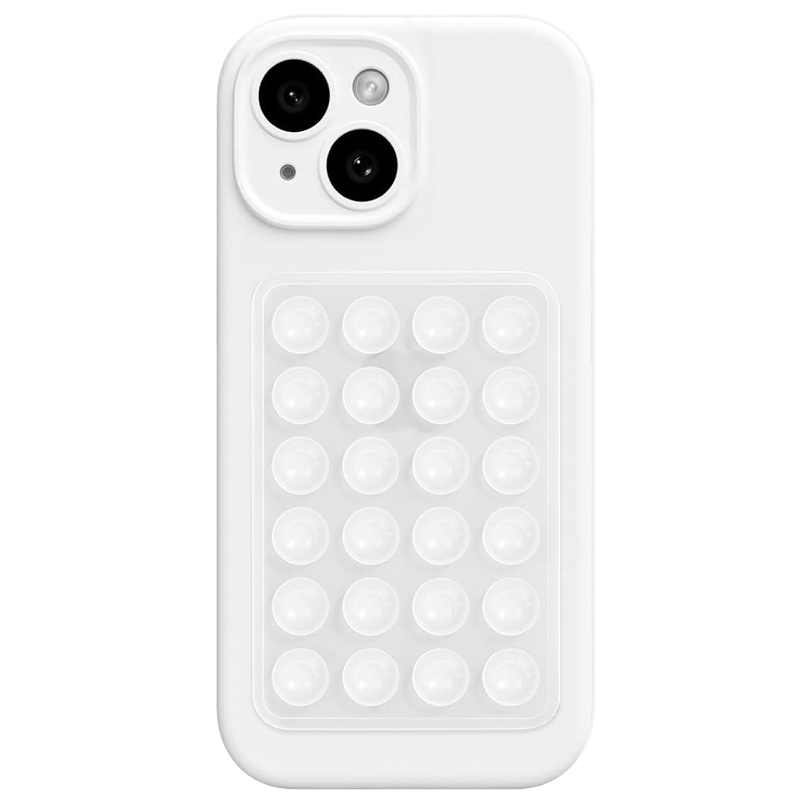 Photo 1 of Anteel Silicone Suction Phone Case Mount, Silicon Adhesive Suction Cup Phone Mount, Non Slip Sticky Phone Grip for Cellphone, Strong Grip Holder for Selfies and Videos (Translucent)
