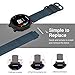MoKo Watch Band Compatible with Garmin Forerunner 235/220/230/620/630/735XT/Approach S20/S6/S5, Premium Woven Nylon Adjustable Replacement Strap with Double Ring - Blue