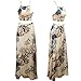 Women Dress,Haoricu 2017 Sexy Women Summer Bohemia Halterneck Long Evening Party Beach Dress (S, White)