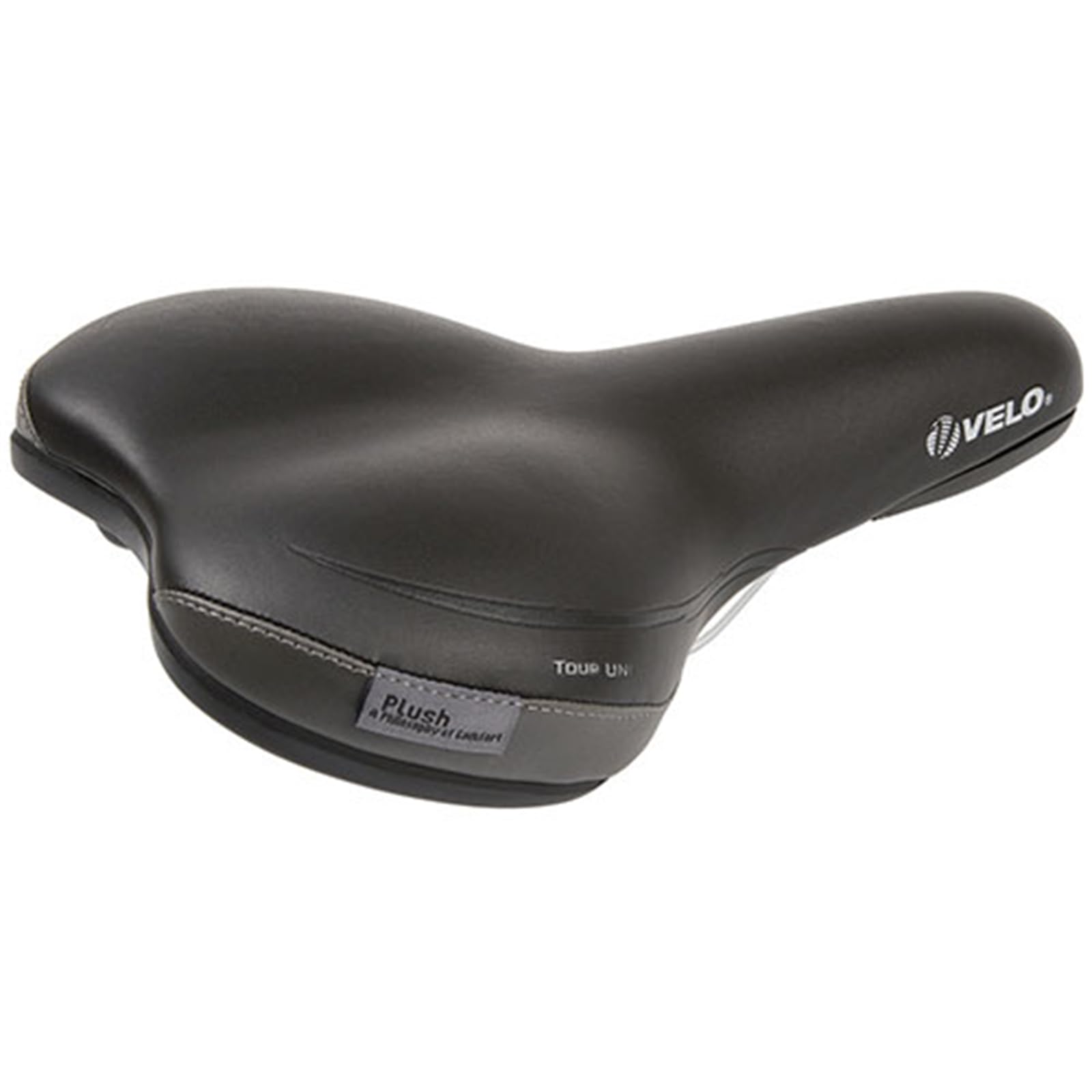 Velo Tour UNI - bicycle saddle , black color, size 262 x 165 mm