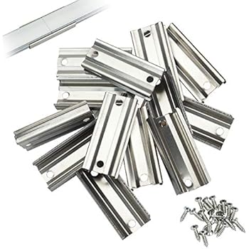 Muzata Extension Connectors for U-Shape Aluminum LED Channel, The Aluminum Channels Can Be Connected Seamless For Longer Lighting Project,20PACK LCB1,series LA1