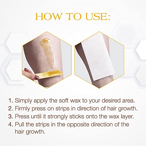 GiGi Large Cloth Epilating Strips for Arms, Legs, Chest, and Back Hair