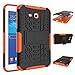 Mama Mouth Shockproof Heavy Duty Combo Hybrid Rugged Dual Layer Grip Cover with Kickstand for Samsung Galaxy Tab 3 Lite/Tab E 7.0 T110 T111 T113 T115 T116(with 4 in 1 Packaged),Orange