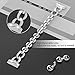 Wearlizer Compatible for with Fitbit Versa/Versa 2 /Versa Lite/Versa SE Bands for Women Dressy Accessories Silver Small Large for Fitbit Versa Smartwatch (Silver)