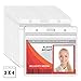 Mifflin-USA Card Protector (Clear, 4x3 Inches, 100 Pack), Waterproof and Resealable Horizontal Plastic ID Name Badge Holders