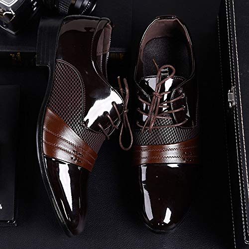 Gift Ideas!!! Teresamoon Men Business Shoes Fashion Casual Oxford Shoes Lace-Up Pointed Shoes