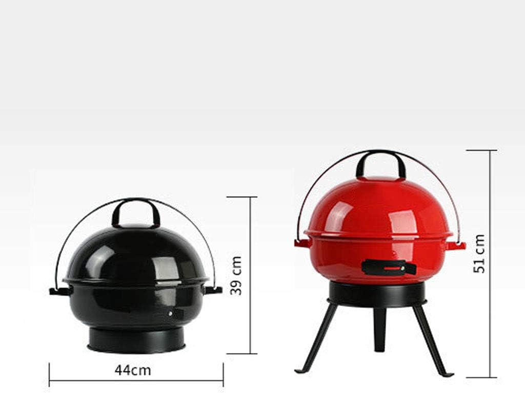 review ZJJ& BBQ Barbecue Grill Outdoor Charcoal Portable Grill Round Apple Stove
