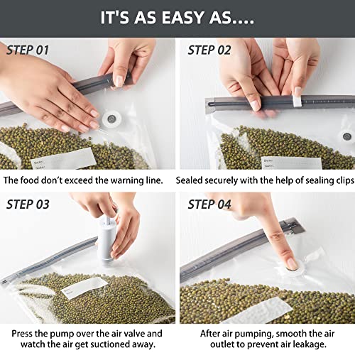 Sous Vide Bags Set 2022 Upgrade 15 PCS Gallon Size Vacuum Zipper Bags