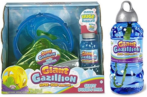Giant Gazillion Bubble Bundle - Blue Bubble Solution and Giant Bubble Mill Blue - 2 Items Supplied (Dispatched From UK)