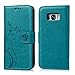 Galaxy S8 Case, S8 Case Embossed Love PU Leather Case TPU Shock Bumper Detachable Magnetic Wallet Case with Slot Wallet Wrist Strap Cover for Samsung Galaxy S8