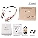 Bluetooth Headphones, DolTech 970 Wireless Stereo Sweatproof Retractable Earbuds Wire Sport Neckband Headphones Built-in Mic with Noise Cancellation Headset for iPhone Android Devices(Rosegold)