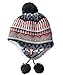 Home Prefer Boys Girls Kids Christmas Hats Soft Brocade Knitted Cap Cute Ear Flap Beanie with Pom M