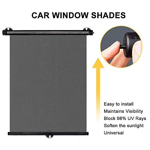 Maxesla Car Window Shade 2 Pack Car Sun Shade for Side Automotive Windows Shades Blocking UV Rays Sun Visor Protector, Good Care for Your Baby and Kids