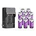 10 Pack of CR123A Rechargeable Batteries 3.7V Zeasun 700mAh Lithium-ion Rechargeable Battery with Charger for Flashlight Camera