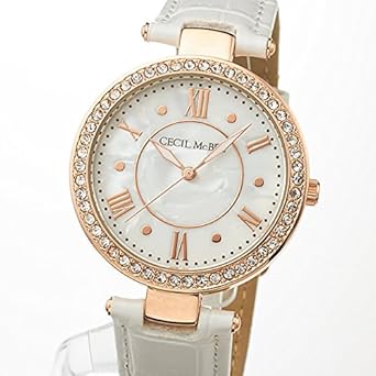 Amazon セシルマクビー Cecil Mcbee ビジュー時計 40ピンク M