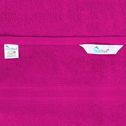 NatureMark-NM-HT0860-Frottier-Handtuecher-8-er-Pack-50-x-100-cm-100-Baumwolle-Pink-Pink