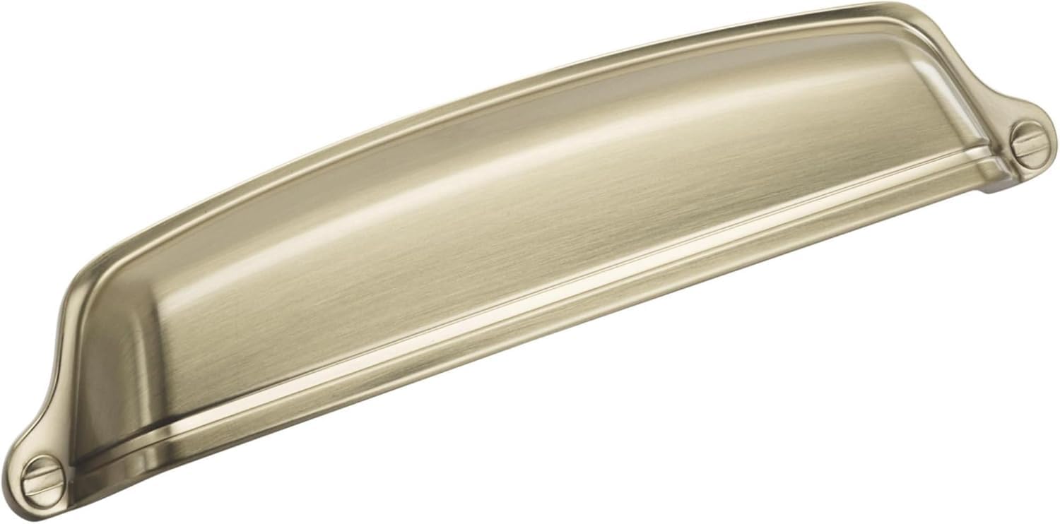 Amerock | Cabinet Cup Pull | Golden Champagne | 5-1/16 inch (128 mm) Center to Center | Stature | 1 Pack | Drawer Pull | Drawer Handle | Cabinet Hardware