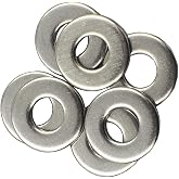 DGOL 200 pcs #10 304 Stainless Steel SAE Flat Washer, Outer Diameter 1/2 inch Washers Assortment Kit