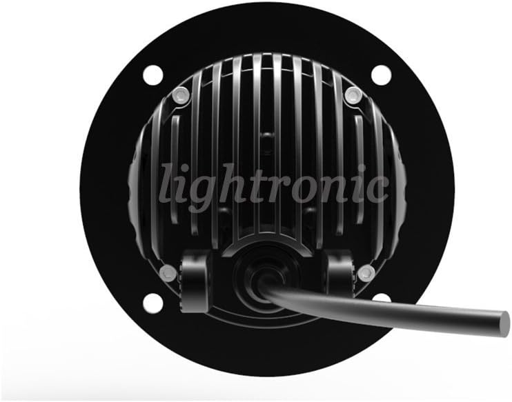 Lightronic 3.5 Inch Round 18W Die-Cast Aluminum Housing 6000K Natural White Super Bright Flush Mount Off-Road LED Fog Light/Reverse Backup Light/DRL, Flood Beam, IP 68 Waterproof, 2-Pieces: Automotive