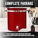 Bean Envy Airtight Coffee Canister - 16oz - Sealed Cantilever Lid with Co2 Gas Release Wicovalve & Numerical Day/Month Tracker - Stainless Steel Storage Vault for Whole/Ground Coffee Bean - Red