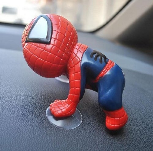 ElementDigital Cute Super Hero Spider-man Doll Toy with Suction Cups Car Accessories Auto part (1 PCS)