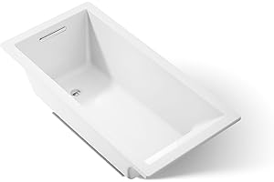 Kohler K-1121-0 Underscore Drop-In Undermount Bathtub, White