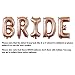 Bridal Shower Bachelorette Party Decorations Kit Rose Gold - Set Includes 1 Fringe Curtain, 1 Set of Bride Balloons, 1 Love Balloon, 2 Heart Balloons, Latex 4 White, 4 Rose Gold, 4 Confetti Balloons